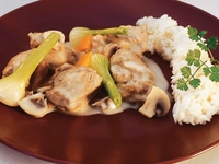 Рагу из телятины под белым соусом