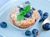 Маффины с черникой и овсяными хлопьями