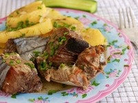 Рыба, запеченная с картофелем в рукаве