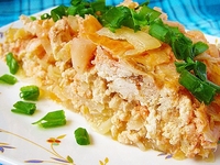 Запеканка из капусты с куриным фаршем