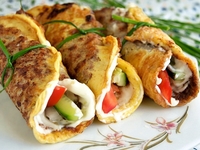 Бризоль из мясного фарша с овощами