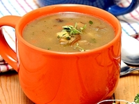 Грибной суп с тимьяном