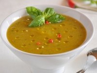 Суп-пюре из кабачков с помидорами