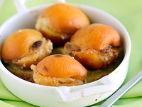 Абрикосы, запеченные с миндалем