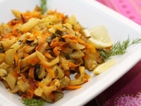 Тушеные кабачки с морковью