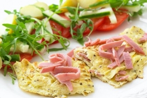 Как приготовить омлет с ветчиной и ананасами (ВИДЕО)
