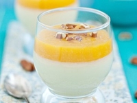 Панна котта с персиками