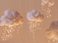 Белогривые лошадки: Делаем облака из ваты