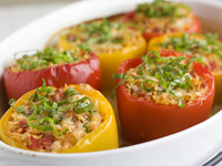 Фаршированный перец с мясным фаршем и рисом