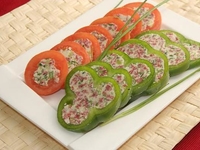 Медальоны из сладкого перца и помидоров