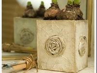 Декор цветочного вазона для ленивых