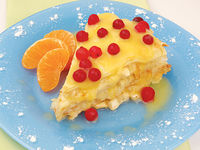 Орехово-апельсиновый блинный пирог