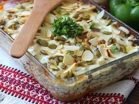Запеканка из тыквы с мясным фаршем