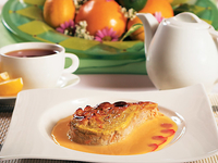 Творожная запеканка с хурмой