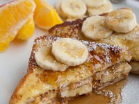 Вкусный завтрак: Гренки с бананом и корицей
