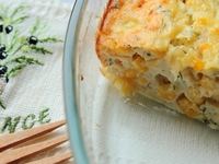 Cырная запеканка с кукурузой