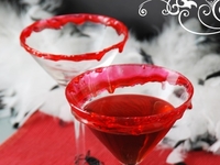 Как украсить кромку бокала на Хэллоуин