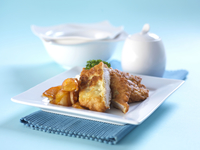 Жареная свинина с яблоками и горчицей