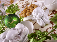 Новогодний стол 2013: Сервировка в серебристо-зеленых тонах