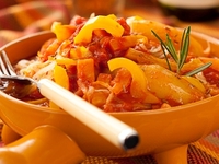 Постный картофельный гуляш с квашеной капустой