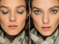 Идея для макияжа: Синяя подводка