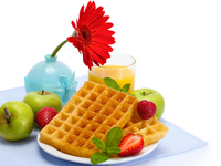 Бельгийские вафли с медом