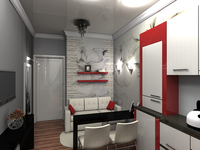 Маленькая узкая кухня с балконом: Проект перепланировки (ФОТО)