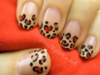 Леопардовый маникюр ко Дню Святого Валентина
