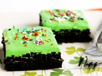 Брауни с глазурью ко Дню святого Патрика