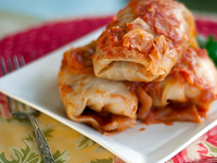 Постные голубцы с рисом и грибами