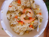 Постный рис с овощами