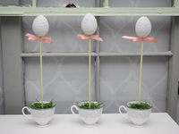 Поделки к Пасхе: Жемчужное яйцо на палочке