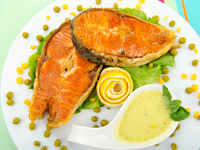 Рыбные стейки на гриле