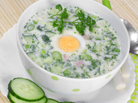 Простая окрошка на кефире