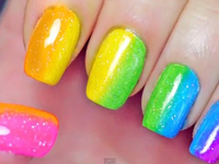 Как сделать летний радужный маникюр: Видео-урок