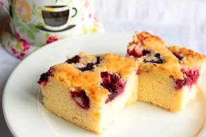 Как приготовить блонди с ягодами