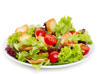 Зеленый салат с курицей