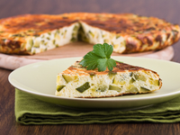 Фриттата с кабачками и зеленью