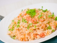 Ризотто с креветками и чесноком