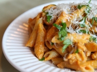 Макароны с тыквенным соусом