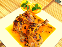 Запеченные куриные ножки с апельсинами