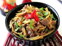 Салат из куриных желудочков по-корейски
