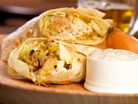 Рулет из лаваша с рыбой