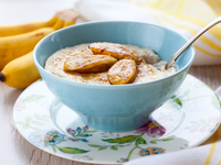 Овсяная каша с бананами