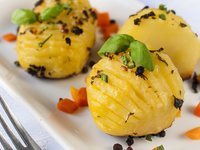 Постные картофельные гармошки