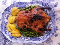 Утка с яблоками и апельсинами