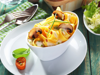 Домашняя паста с  грибами