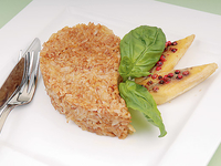 Рисовый гарнир с бананами и соевым соусом