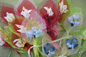 Как сделать декоративные букетики на холодильник