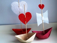Детские поделки на День Валентина: Кораблик любви